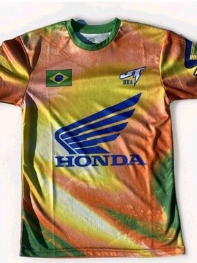 Honda WORLD CUP MOTOCROSS Racing Brazil #26 JERSEY Orange Yellow Green Blue NWOT